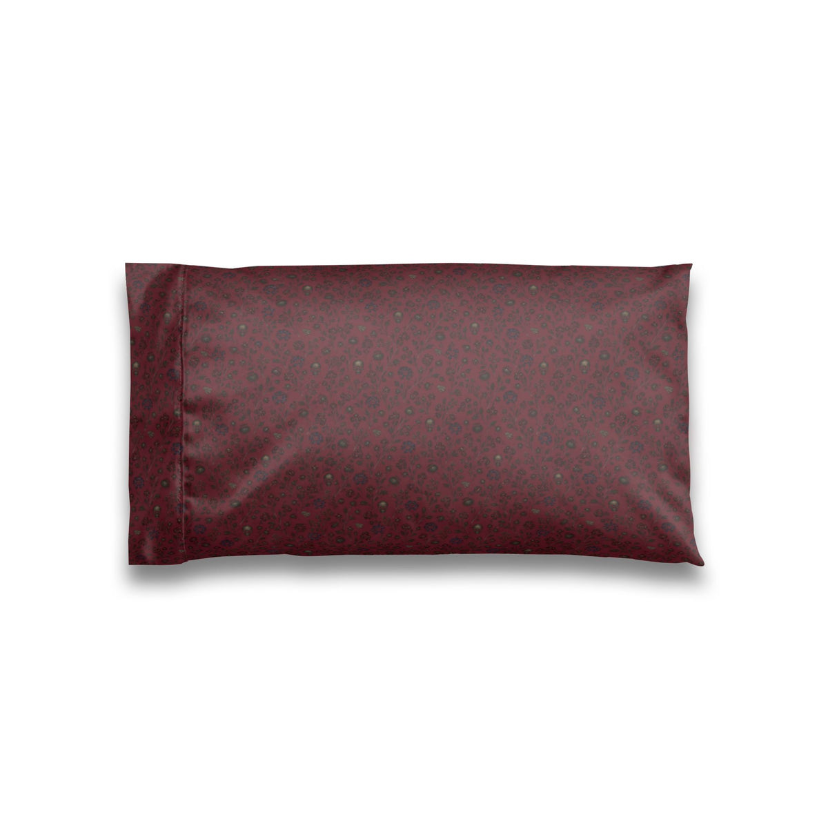 Burgundy Satin Pillowcase – Elegant Luxury Bedroom Decor