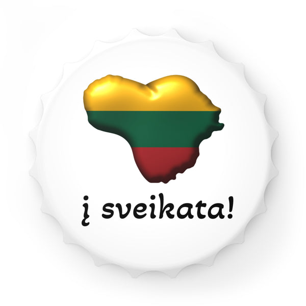 Heart of Lithuania Magnetic Bottle Opener, Design 3 | Lithuania Beer Opener