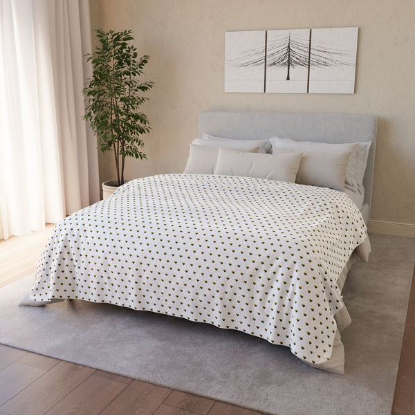 Heart of Lithuania Heavy Fleece Sherpa Blanket | Plush Lithuania Throw