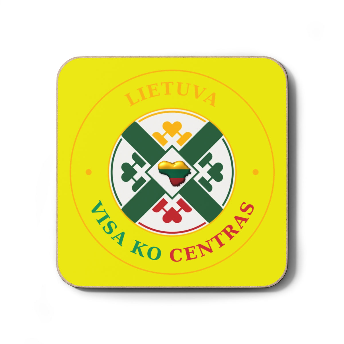Lithuania Vis Ko Centras Hardboard Back Coaster