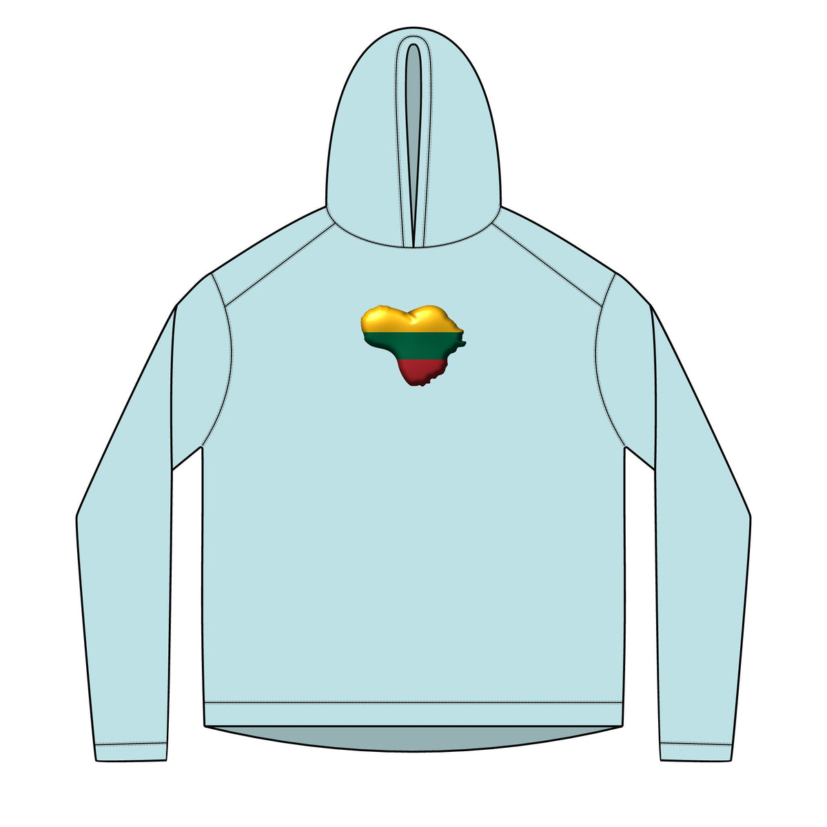 Lithuania Flag Heart Hoodie | Vintage Map Lithuania Hoodie