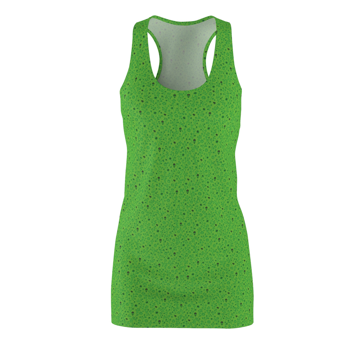 Women's Green Speckled Racerback Dress