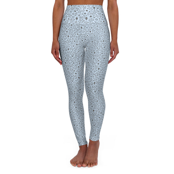 Lithuanian Skull Design High Waisted Yoga Leggings (AOP)