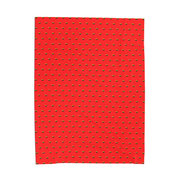 Heart of Lithuania Velveteen Plush Blanket, Design 9 | Soft Lithuania Throw