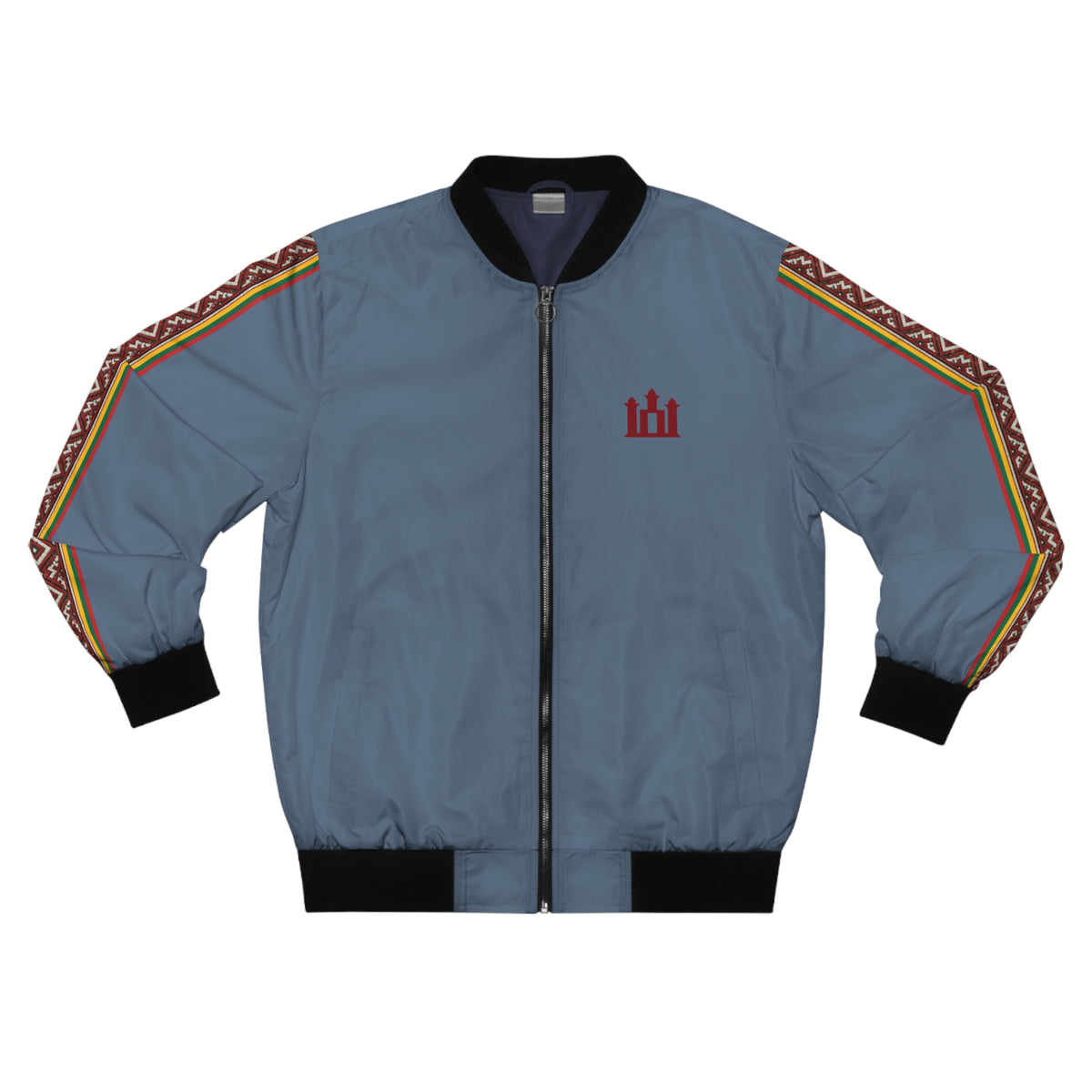 Slate Blue Men's Bomber Jacket Lithuanian Modern Sport