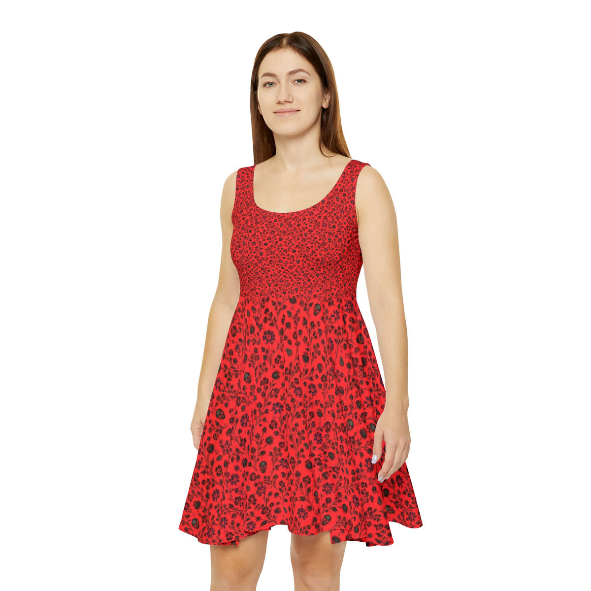 Red Women's Skater Dress