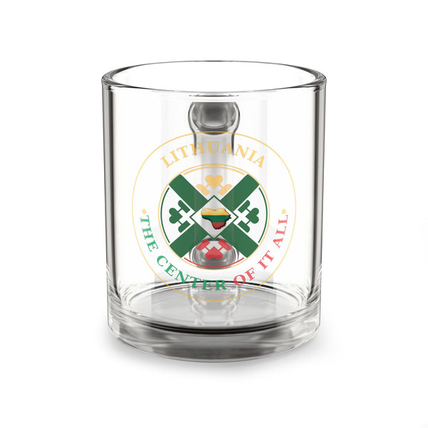 Lithuania Center of It All Clear Glass Coffee Mug 10 oz | Lithuania Tea & Latte Mug