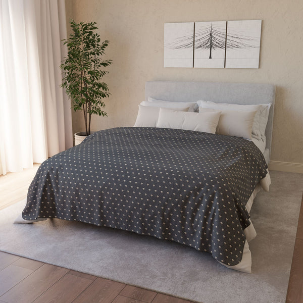 Skull of Lithuania Heavy Fleece Sherpa Blanket, Design 6 | Plush Lithuania Throw