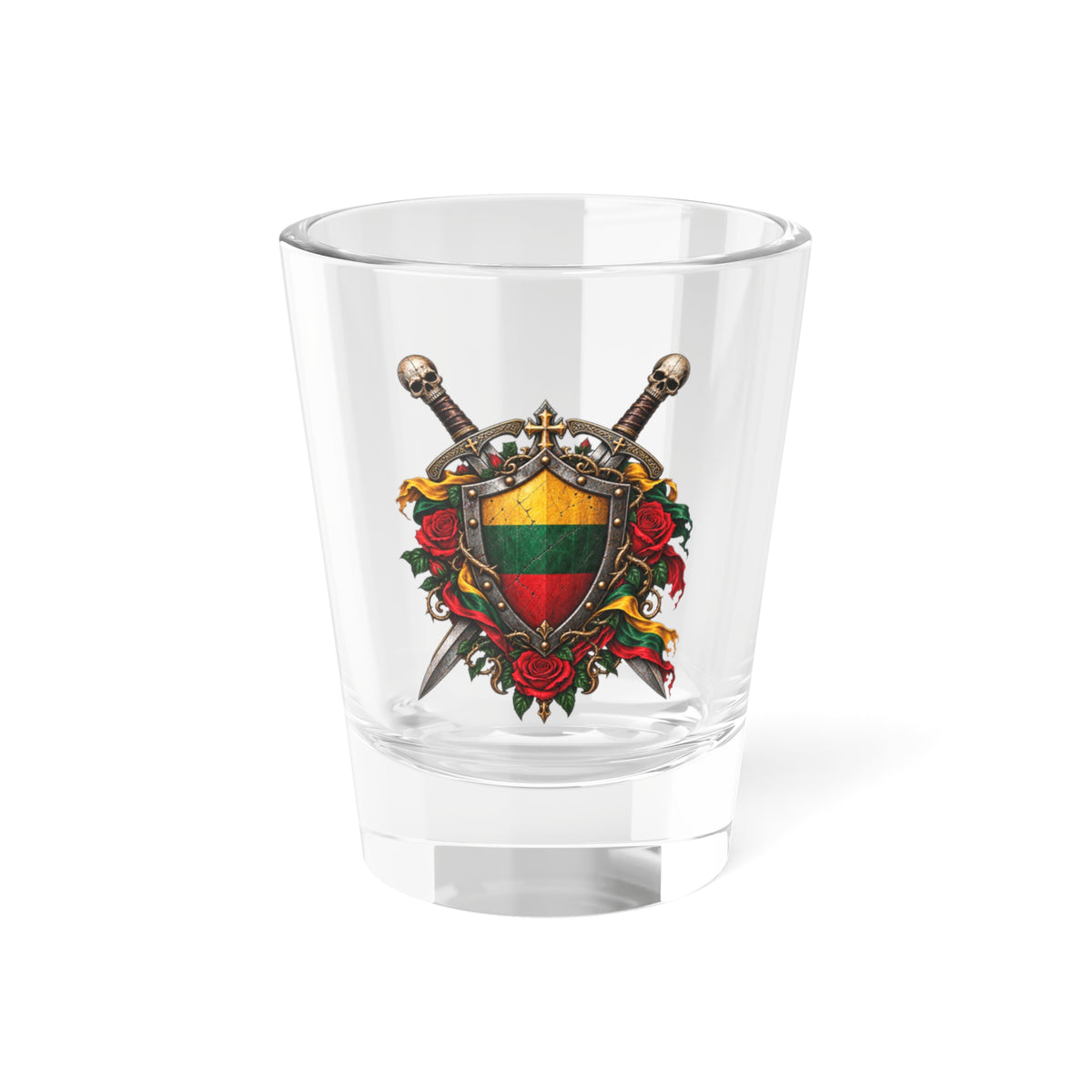 Lithuanian Heraldic Shield Coat of Arms Shot Glass