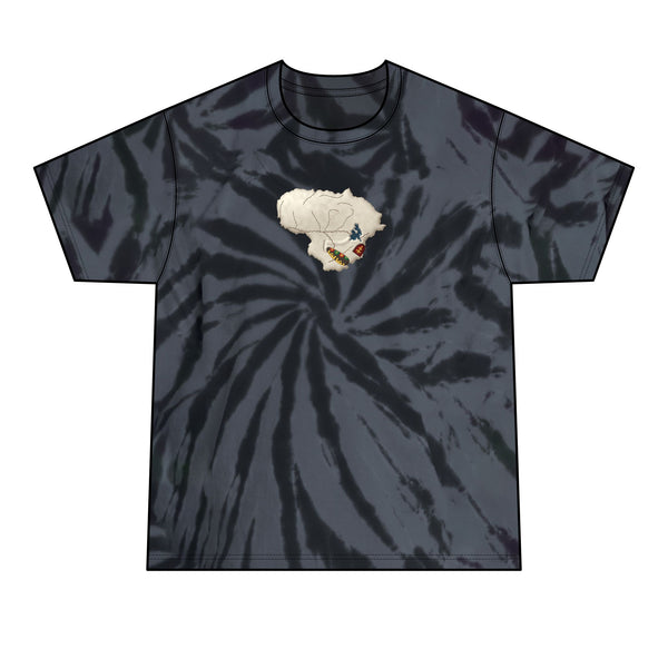 Skull of Lithuania Tie-Dye T-Shirt, Style 2 | Black Spiral