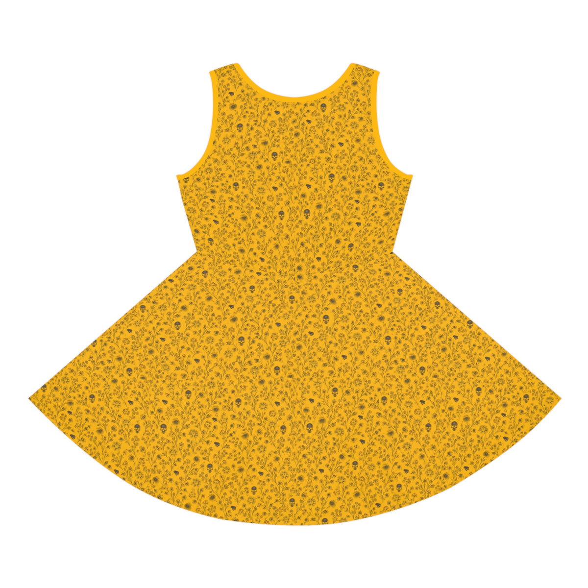 Yellow Girls' Sleeveless Sundress (AOP)