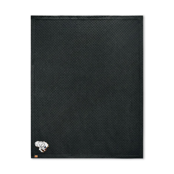 Skull of Lithuania Embroidered Diamond Quilt Blanket, Design 2 | Lithuania Quilted Throw
