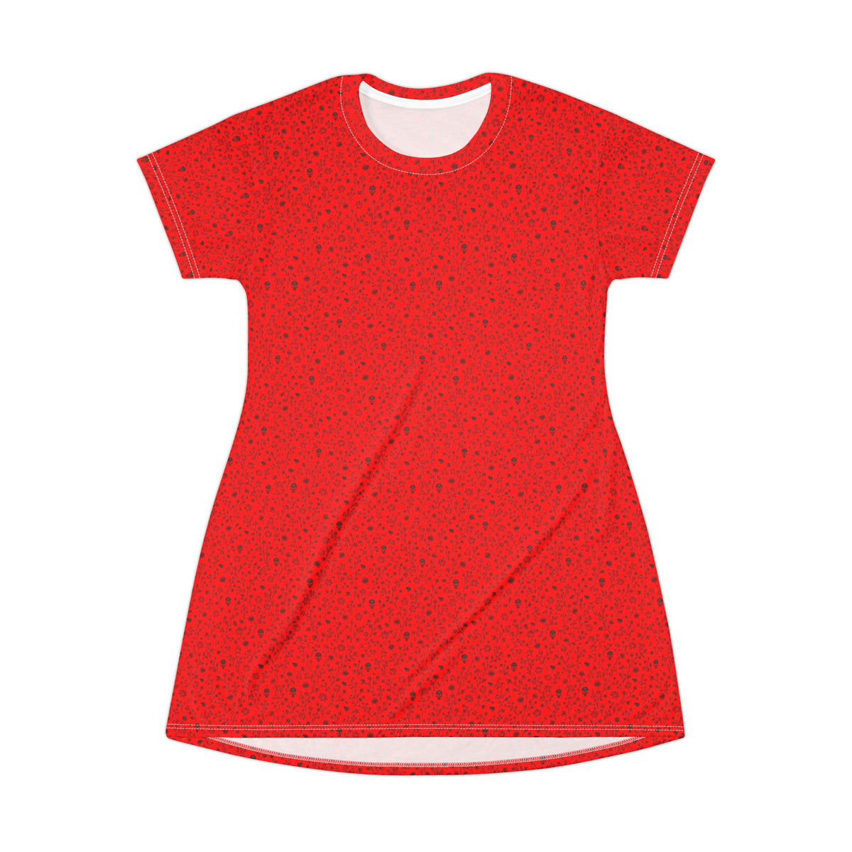 Red Speckled T-Shirt Dress