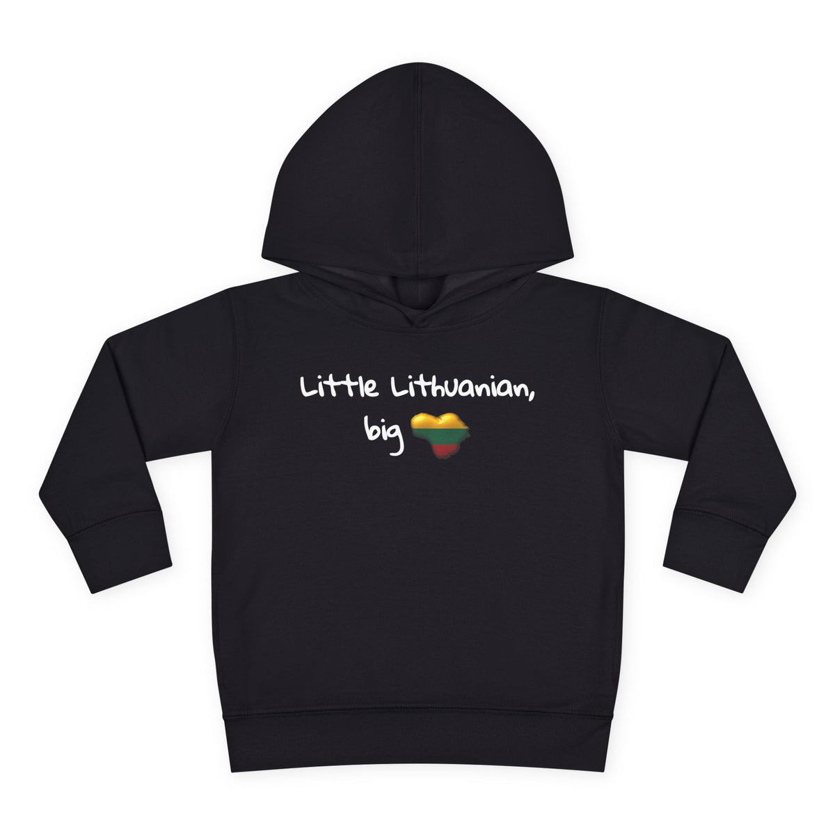 Toddler Pullover Lithuanian Heart Design Fleece Hoodie