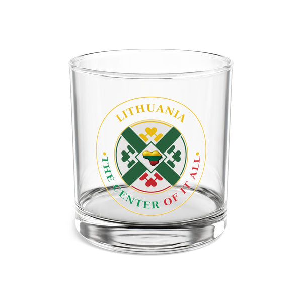 Lithuania Center of It All Rocks Glass 10 oz | Lithuania Whiskey & Cocktail Glass