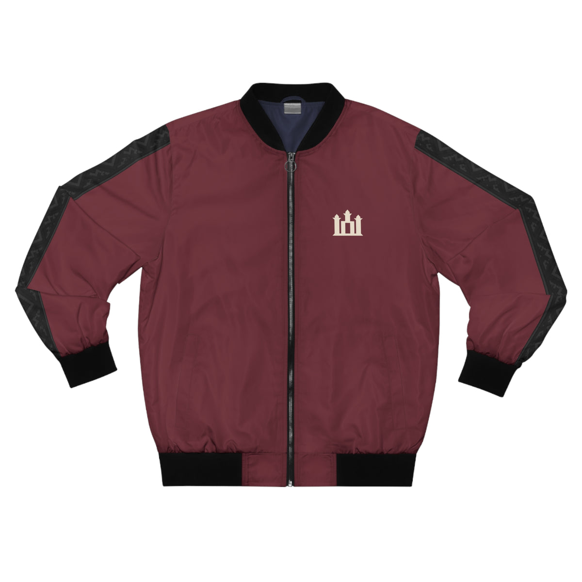 Burgundy Men's Bomber Jacket Lithuanian Dark