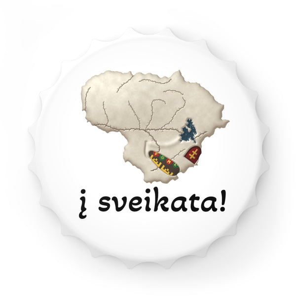 Skull of Lithuania Magnetic Bottle Opener | Lithuania Beer Opener