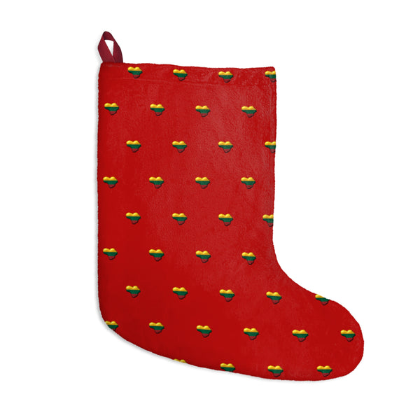 Heart of Lithuania Christmas Stocking | Lithuania Fleece Holiday Stocking