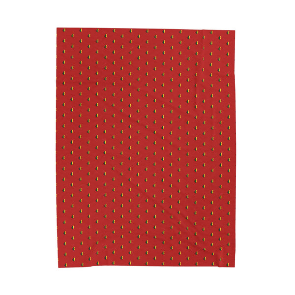 Lithuanian Heart Design Velveteen Plush Blanket