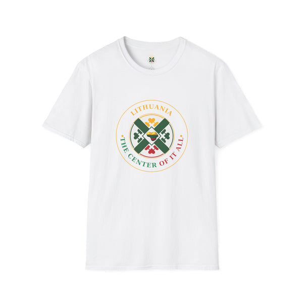 Lithuania The Center of It All T-Shirt | Lithuanian Emblem Tee