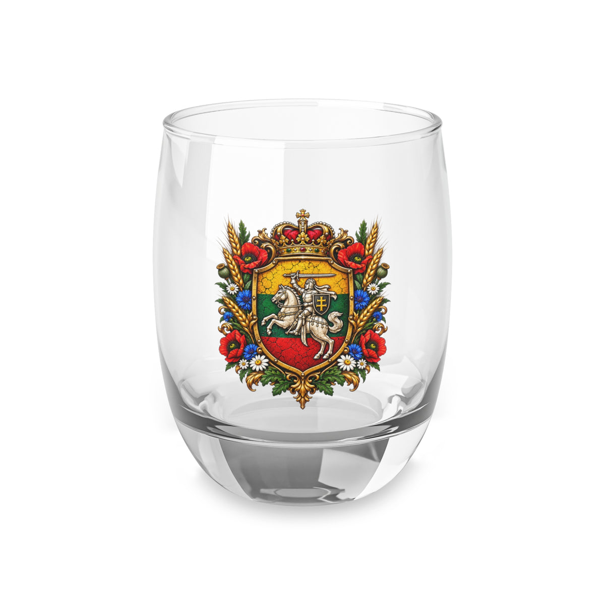 Lithuanian Royal Crest Whiskey Glass