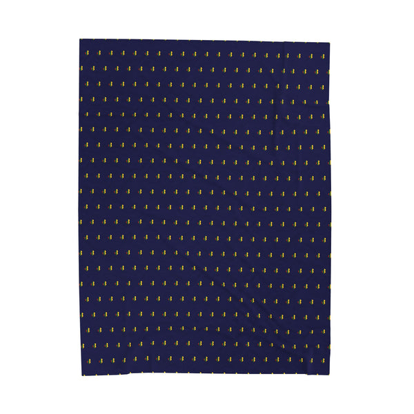 Heart of Lithuania Velveteen Plush Blanket, Blue
