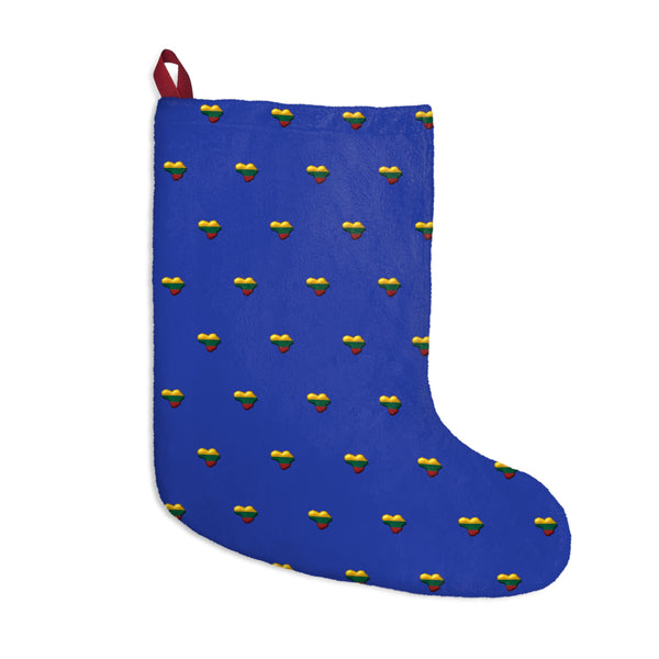 Heart of Lithuania Christmas Stocking, Design 4 | Lithuania Fleece Holiday Stocking