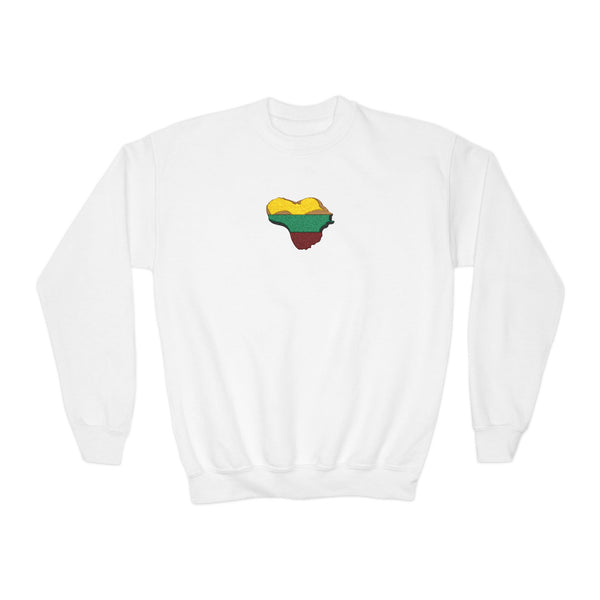Heart of Lithuania Youth Crewneck Sweatshirt | Lithuania Kids Sweatshirt