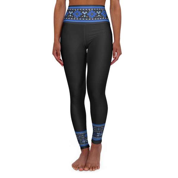 Lithuanian Inspired High Waisted Yoga Leggings Black