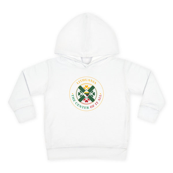 Copy of Lithuania The Center of it All, Lithuanian Heart Design Toddler Pullover Fleece Hoodie