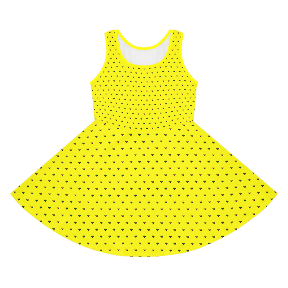 Heart of Lithuania Girls' Sundress, Style 2 | Lithuania Heart Print Dress