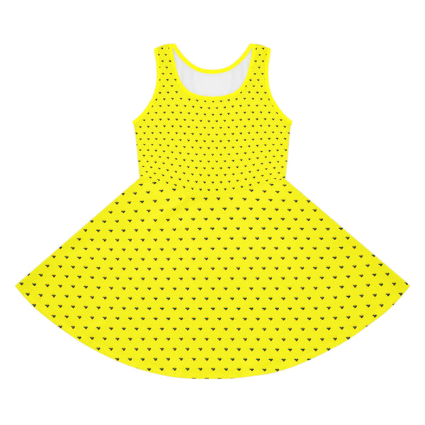 Heart of Lithuania Girls' Sundress, Style 2 | Lithuania Heart Print Dress