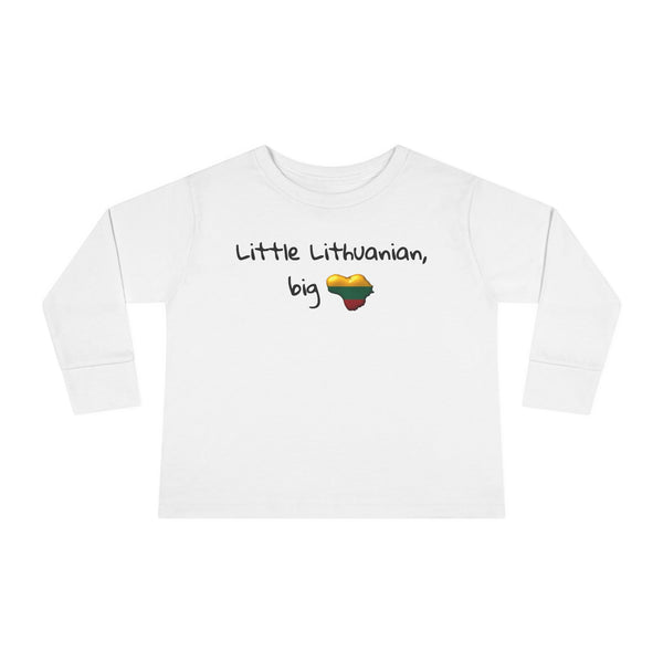 Toddler Long Sleeve Tee Lithuanian Heart Design