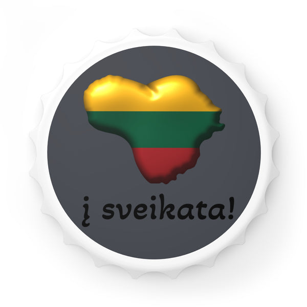 Heart of Lithuania Magnetic Bottle Opener, Design 4 | Lithuania Beer Opener