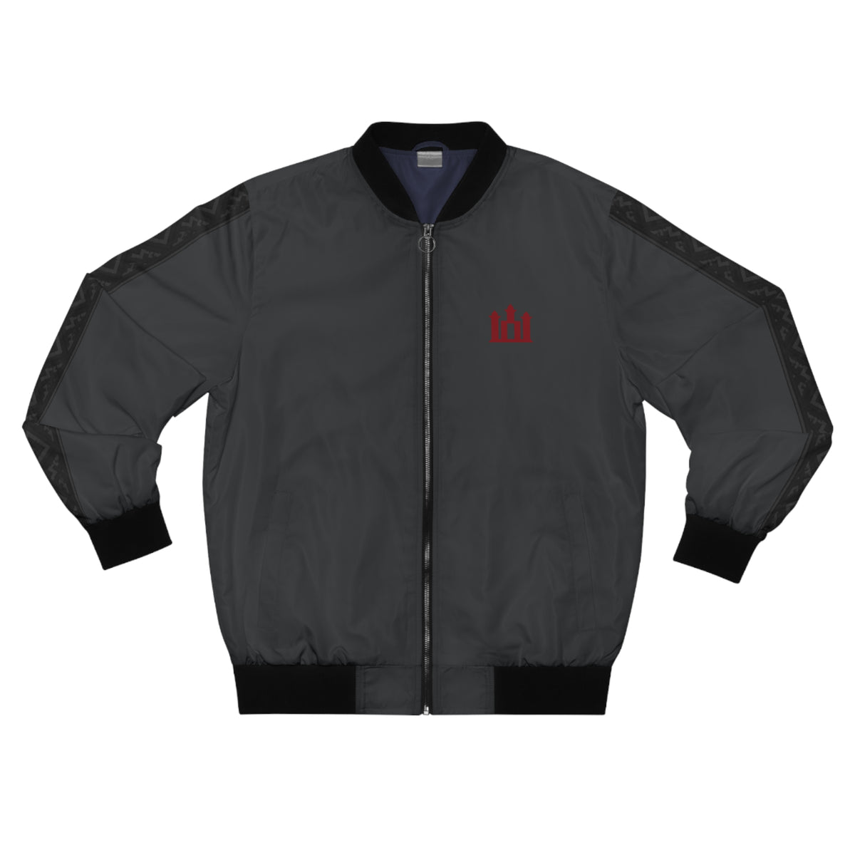 Charcoal Men's Bomber Jacket Lithuanian Dark