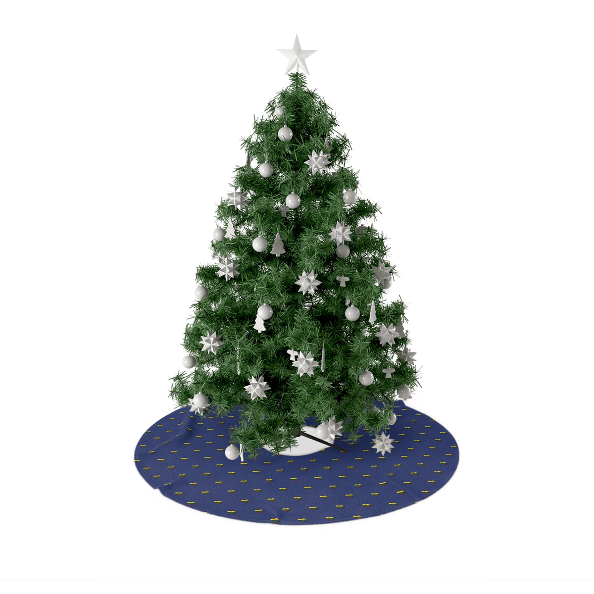 Heart of Lithuania Christmas Tree Skirt, Design 3 | Lithuania Fleece Tree Skirt