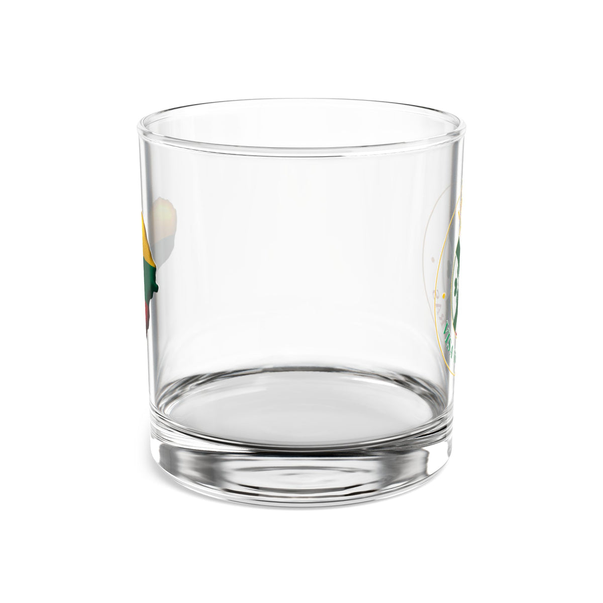 Lithuania Center of It All Rocks Glass 10 oz, Design 4 | Lithuania Whiskey & Cocktail Glass