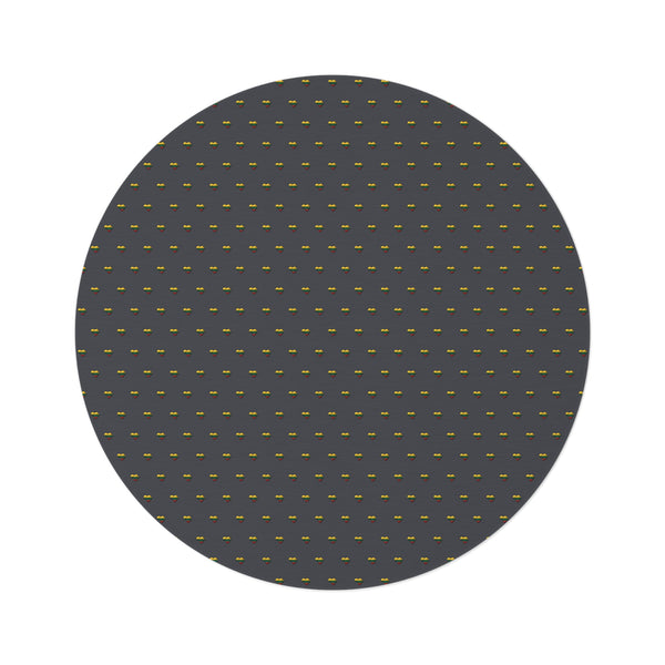 Heart of Lithuania Round Area Rug 60 in | Lithuania Chenille Rug