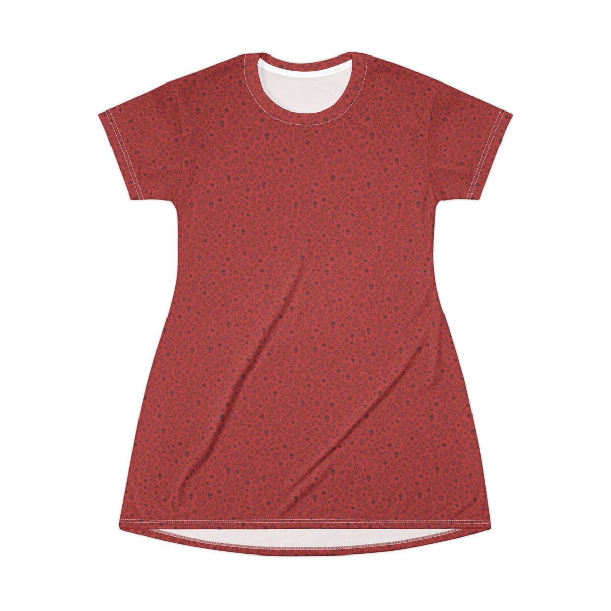 Burgundy Speckled T-Shirt Dress
