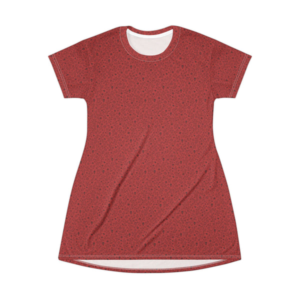 Burgundy Speckled T-Shirt Dress