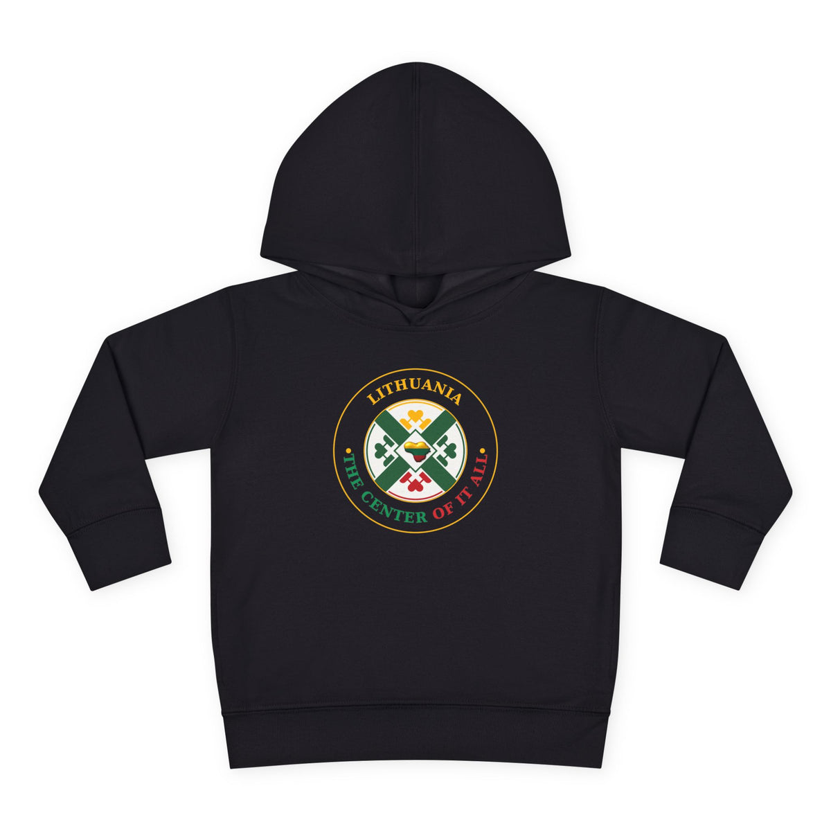 Copy of Lithuania The Center of it All, Lithuanian Heart Design Toddler Pullover Fleece Hoodie