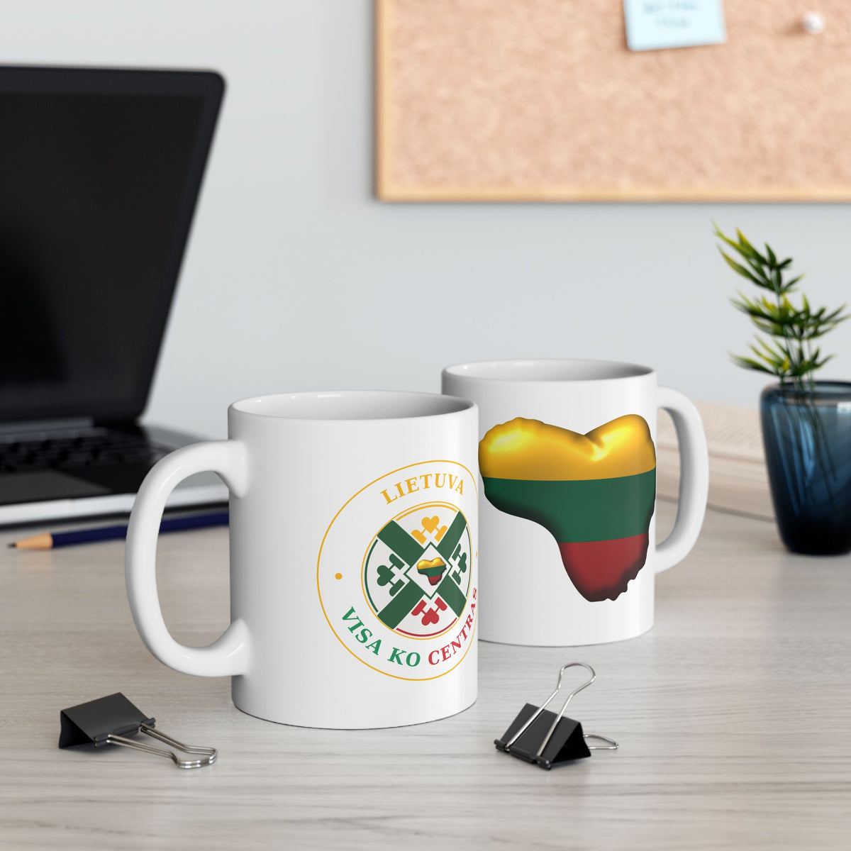 Puodelis „Lietuva – visa ko centras“ | Lithuanian Language Coffee Mug