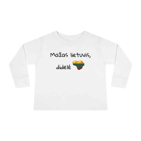 Toddler Long Sleeve Tee Lithuanian Heart Design