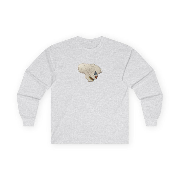 Skull of Lithuania Long Sleeve T-Shirt, Style 2 | Unisex Cotton Tee