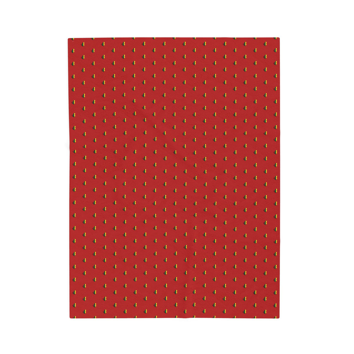 Lithuanian Heart Design Velveteen Plush Blanket