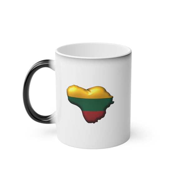 Heart of Lithuania Color-Changing Magic Mug | Heat-Reveal Lithuania Coffee Mug