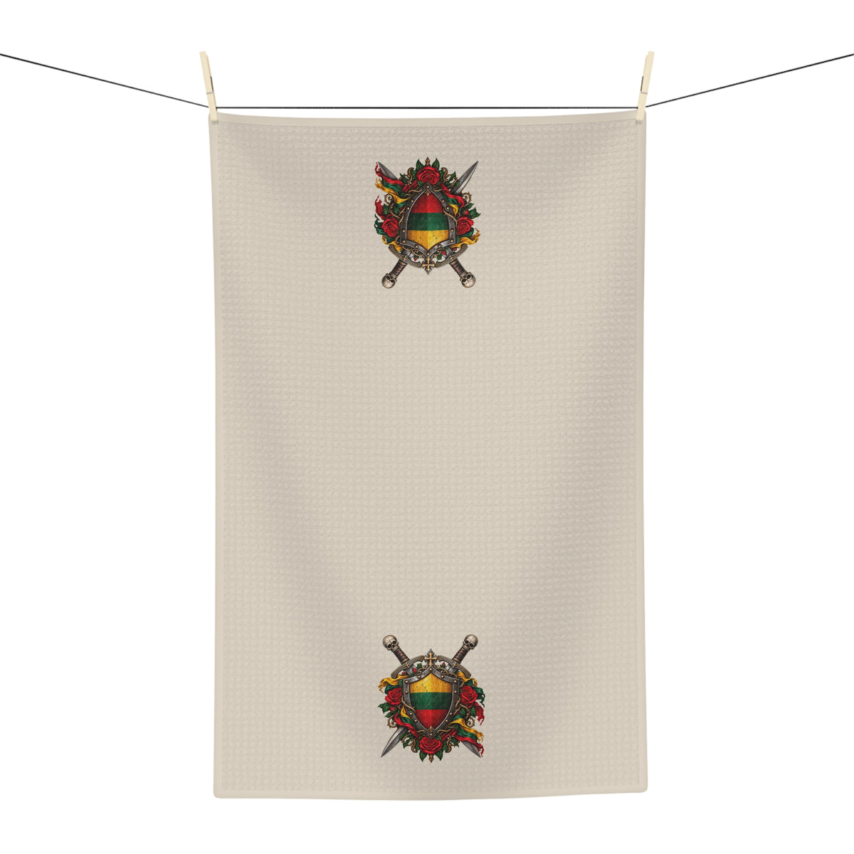 Lithuanian Crest Microfiber Tea Towel