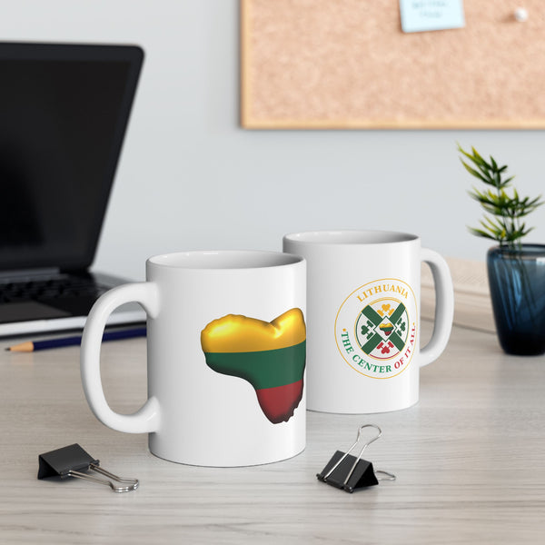 Lithuania The Center of It All Mug | Heart of Lithuania Coffee Mug