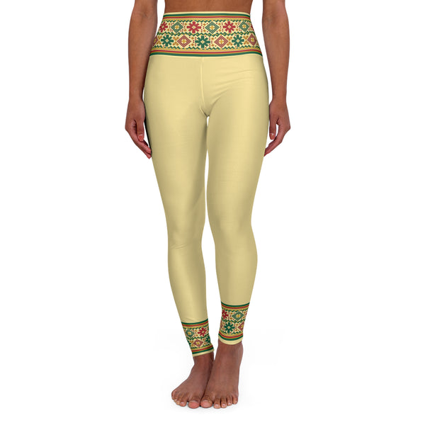 Lithuanian Inspired High Waisted Yoga Leggings (AOP)