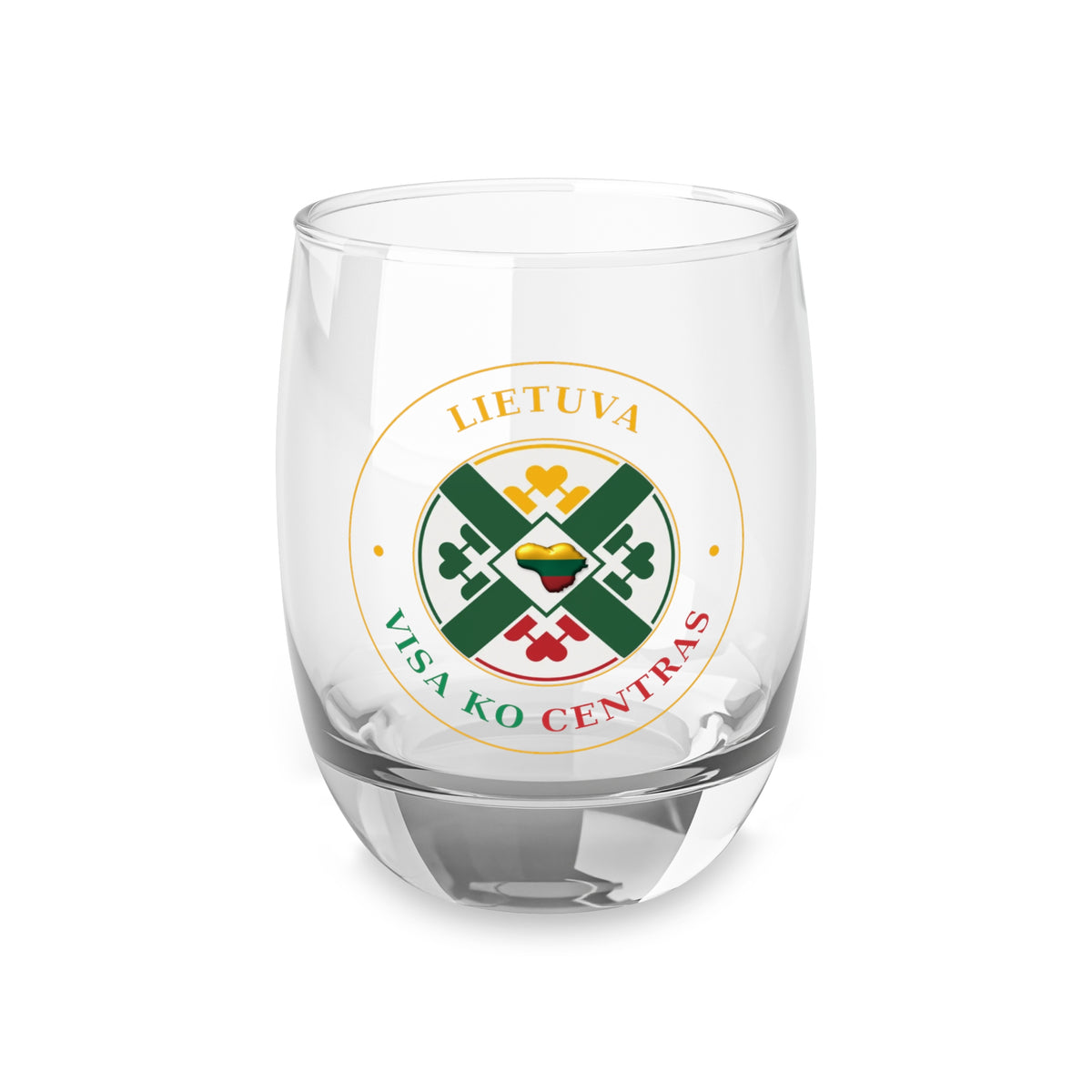 Lithuania Center of It All Whiskey Glass | Lithuania Shot & Sipping Glass 6 oz